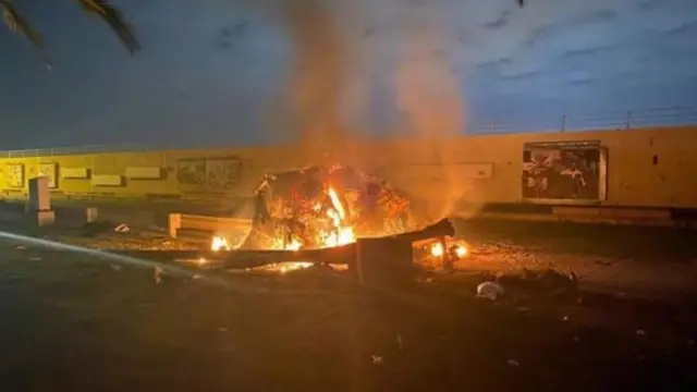 বাগদাদের বিমান বন্দর থেকে জেনারেল সোলেইমানির গাড়িবহর বেরুনোর পরই বিমান হামলা হয়