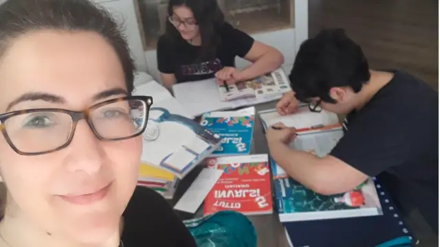 Ana Claudia Gomes Negrão e filhos