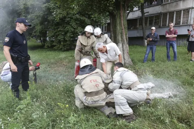 Пожарные успели потушить Ульянова. У него незначительные ожоги