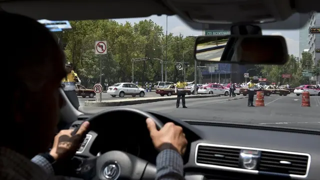 Un conductor de Uber en Ciudad de México