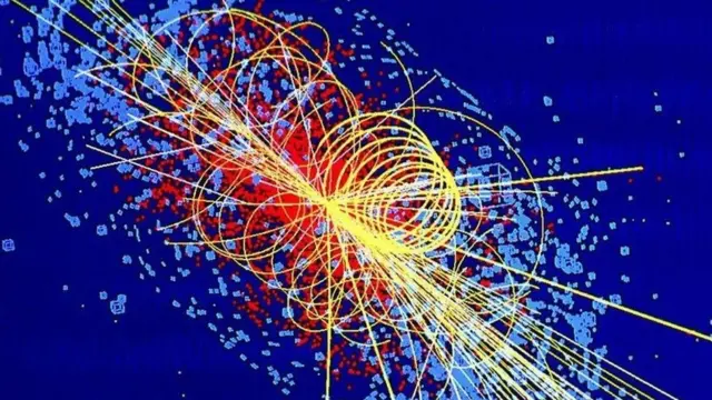 ตัวอย่างบันทึกข้อมูลการชนอนุภาค ซึ่งนักวิทยาศาสตร์จะนำไปวิเคราะห์ในภายหลัง