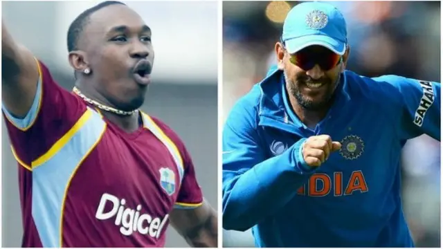 ब्रावो और धोनी