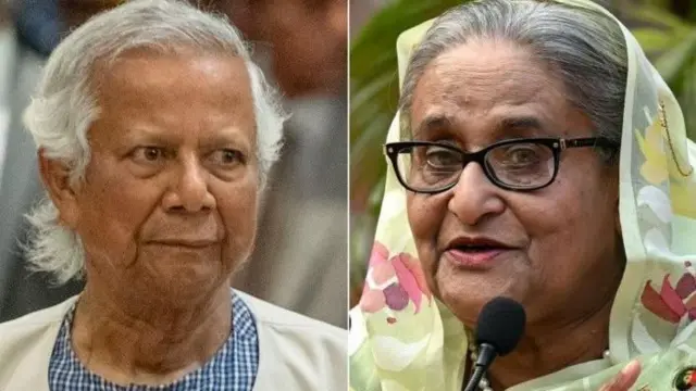 प्राध्यापक मोहम्मद युनूस आणि शेख हसीना