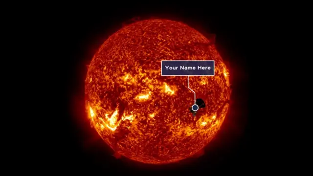 సూర్యుడిపై మీ పేరు.. ఊహా చిత్రం