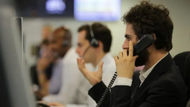 Operadores de Bolsa en Londres