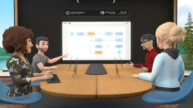 ફેસબુક વર્કપ્લેસમાં મીટિંગ્ઝ વર્ચ્યુઅલ રિયાલિટી મારફત થશે અને લોકો પોતપોતાનાં કમ્પ્યુટર્સનો ઉપયોગ પણ કરી શકશે