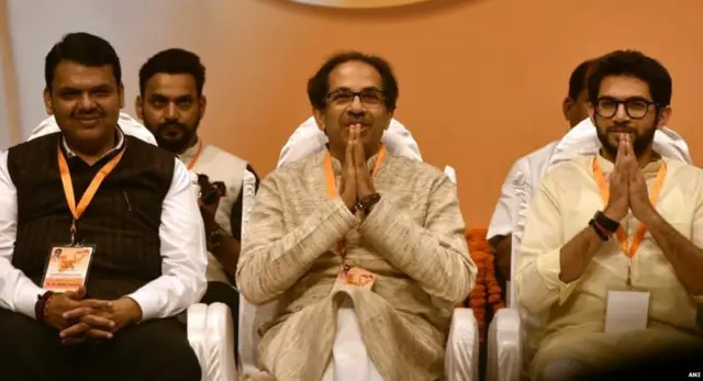 देवेंद्र फडणवीस, उद्धव ठाकरे आणि आदित्य ठाकरे