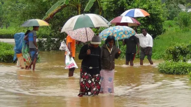 இலங்கையில் இயற்கை அனர்த்தங்களினால் ஐவர் உயிரிழப்பு : சில நகரங்கள் நீரில் மூழ்கின.