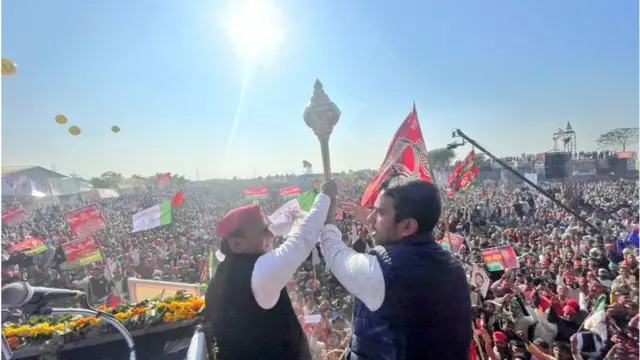 समावादी पार्टी भी उत्तर प्रदेश में कई बड़ी रैलियां कर चुकी है