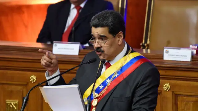 Nicolás Maduro discursando