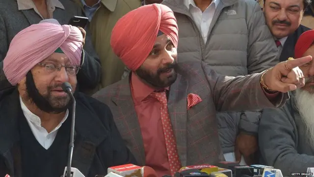 ਪੰਜਾਬ ਦੇ ਮੁੱਖ ਮੰਤਰੀ ਕੈਪਟਨ ਅਮਰਿੰਦਰ ਸਿੰਘ , ਕੈਬਨਿਟ ਮੰਤਰੀ ਨਵਜੋਤ ਸਿੰਘ ਸਿੱਧੂ