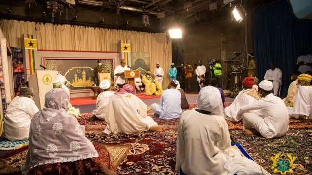 Eid ceremony for studios of Ghana Broadcasting Corporation wit President Nana Akufo-Addo