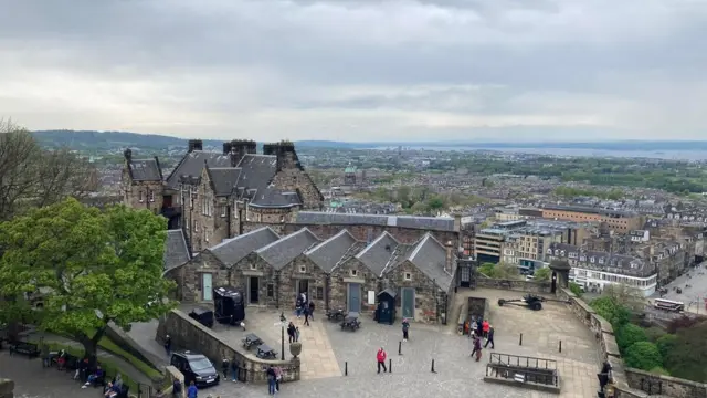 Từ Lâu đài Edinburgh có thể nhìn bao quát toàn cảnh thành phố