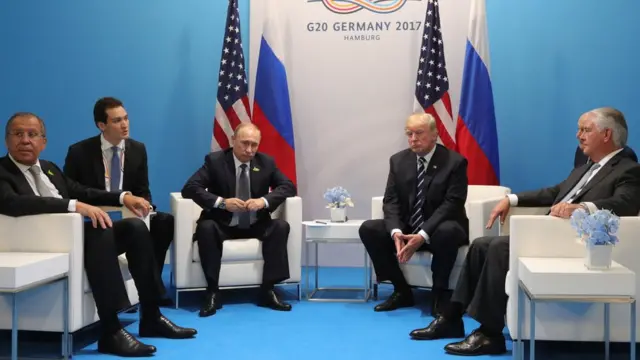 Лавров, Путин, Трамп, Тиллерсон