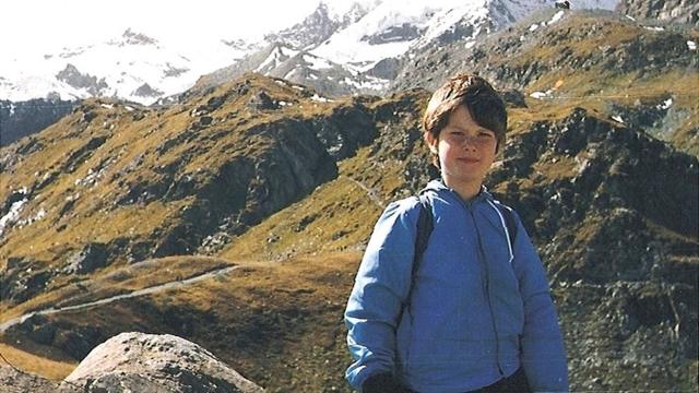 Nicholas Green en los Alpes suizos.