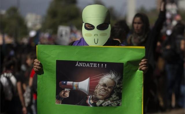 चिली में विरोध प्रदर्शन