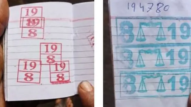 पर्चियों की तस्वीर