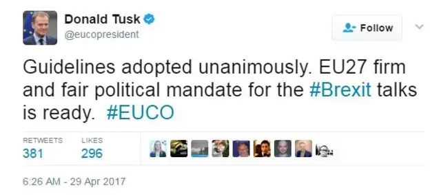 donald tusk tweet