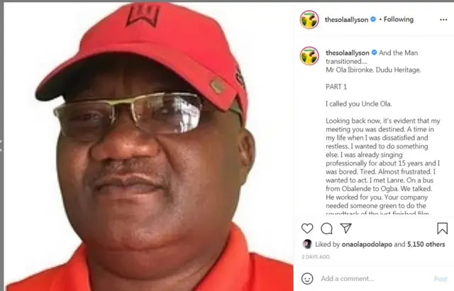 Ọrọ idaro ti Sola Allyson sọ nipa Dudu Heritage