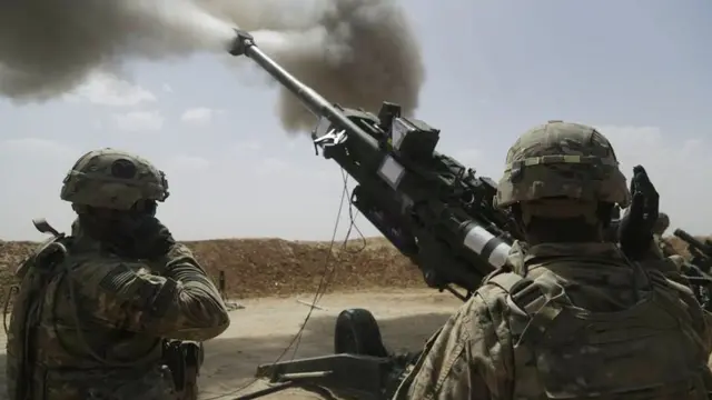 Irak'ta görevde bulunan ABD askerleri.