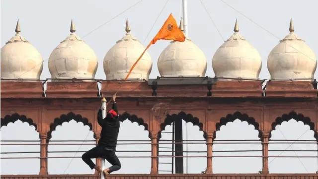 انڈیا، کسان، لال قلعہ، دلی، مظاہرہ