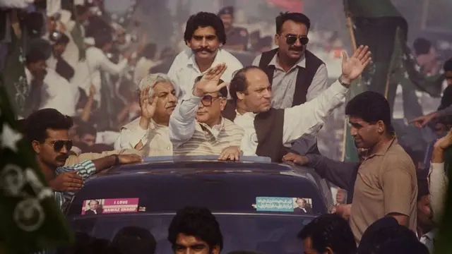 1990માં ચૂંટણી પ્રચાર દરમિયાન નવાઝ શરીફ