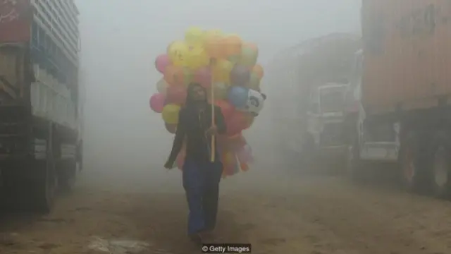 Lahore, en Pakistán, con mucha contaminación.