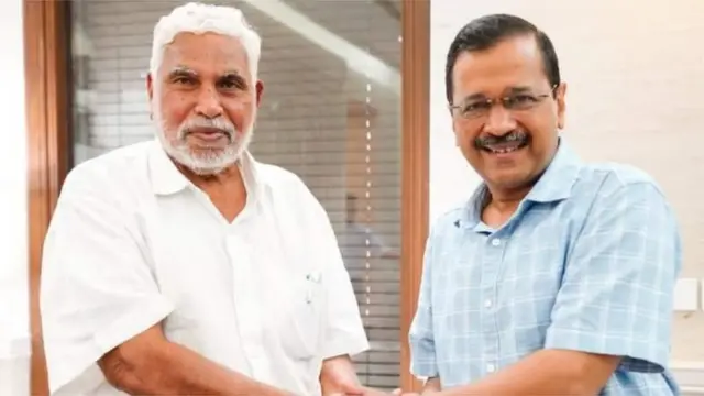 અરવિંદ કેજરીવાલ સાથે છોટુ વસાવા