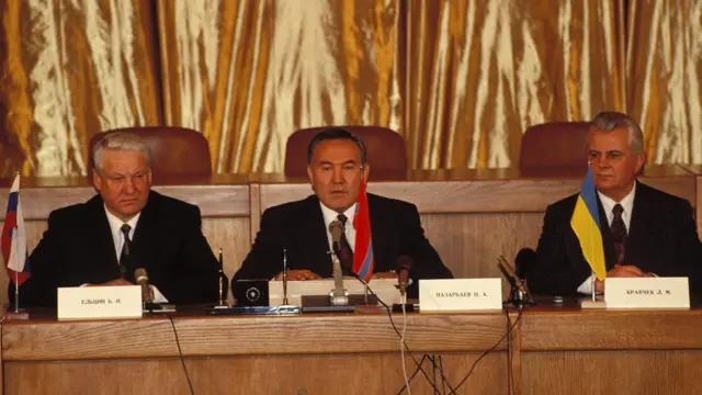 Єльцин, Назарбаєв, Кравчук