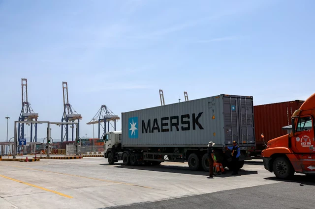 Ảnh chụp tại Cảng container Quốc tế Hải Phòng hồi tháng 4/2025 Ảnh chụp tại Cảng container Quốc tế Hải Phòng hồi tháng 4/2025