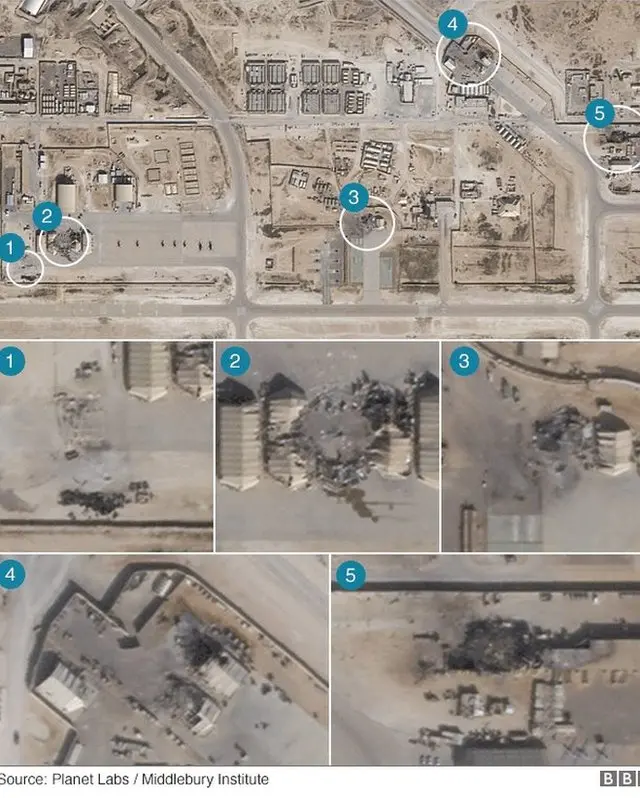 আল-আসাদ বিমানঘাটিতে যেসব স্থানে আঘাত করেছে ইরানের ক্ষেপণাস্ত্র