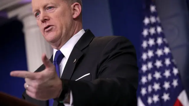 Sean Spicer, vocero de la Casa Blanca.
