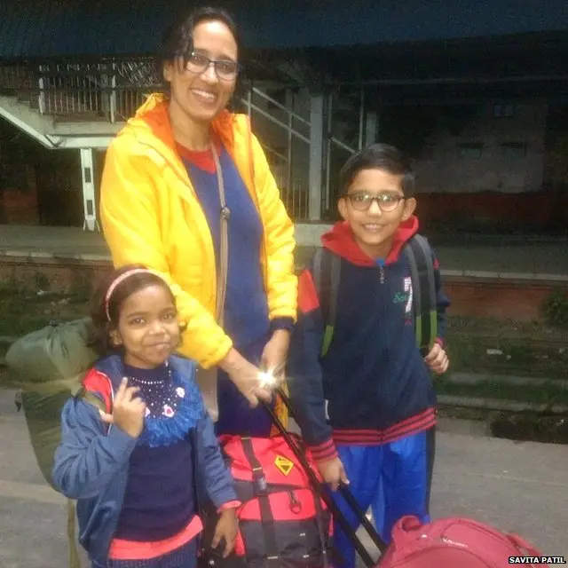 सविता पाटिल अपनी बेटी पीहू और बेटे के साथ