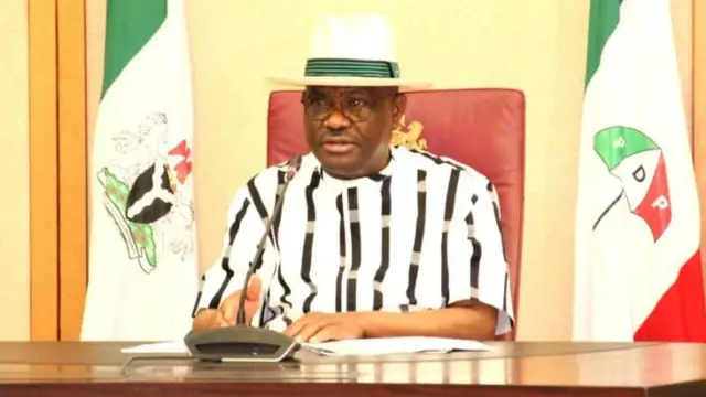 Joy Nuineh mata wey Arise TV sho Live make Gov N.E Wike address di press.