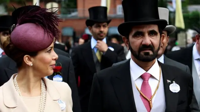 الشيخ محمد وزوجته السابقة الأميرة هيا