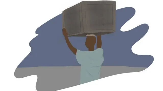 Dans les marchés, il n'est pas rare de rencontrer de très jeunes portefaix