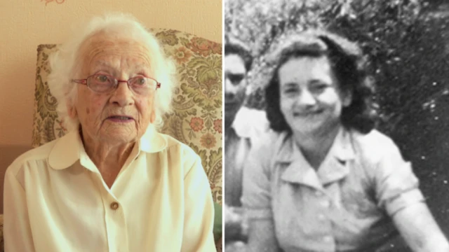 Анна Ропер согуш учурундагы жана азыркы сүрөтү.