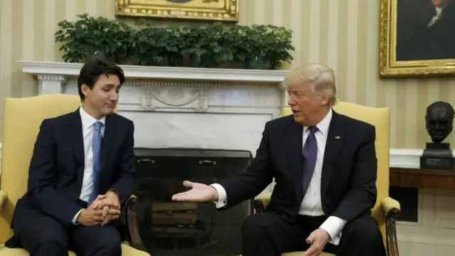 جاستين ترودو ودونالد ترامب