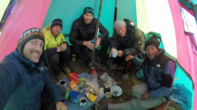 El equipo: (desde la izquierda) Dan Futrell, Isaac Stoner, Peter Frick-Wright, Jose Lazo, Robert Rauch