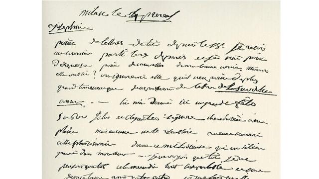 Carta de Napoleão para Josefina, datada de 23 de maio de 1796.