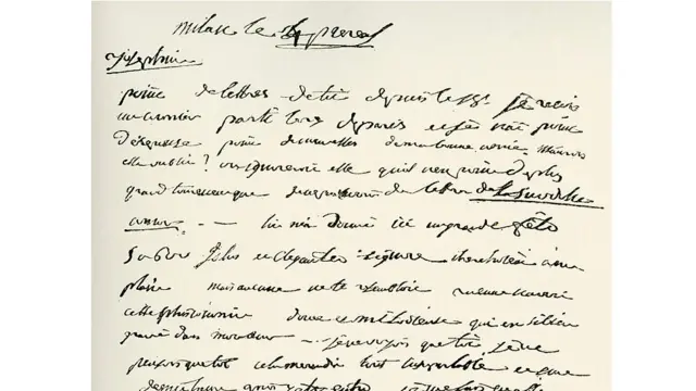 Carta de Napoleão para Josefina, datada de 23 de maio de 1796.