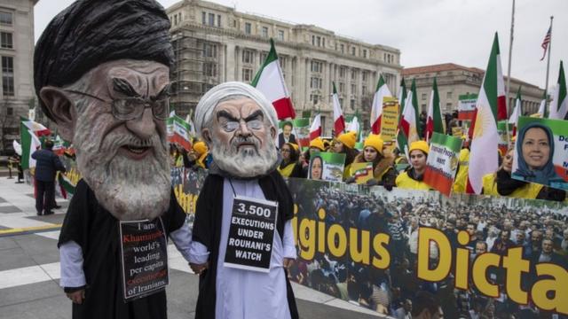 مظاهرة مناهضة لإيران في الولايات المتحدة