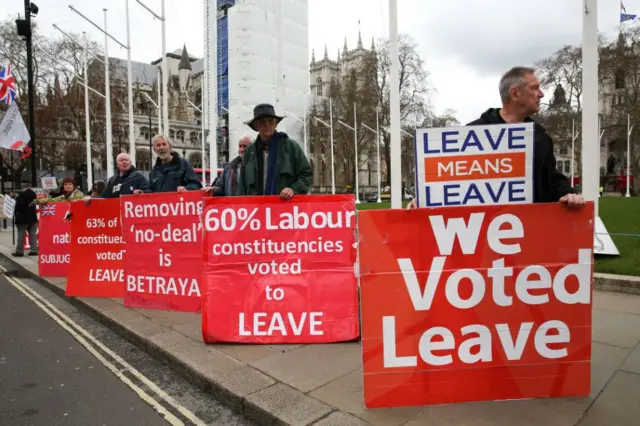 Protesta a favor del Brexit en Londres en 2019.