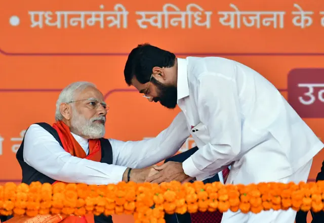 नरेंद्र मोदी-एकनाथ शिंदे 