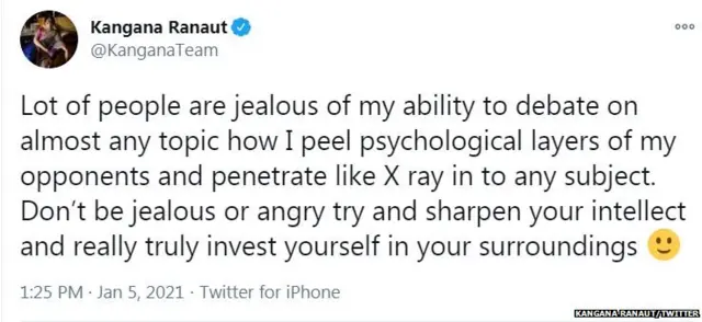 ਟਵਿੱਟਰ, ਕੰਗਨਾ