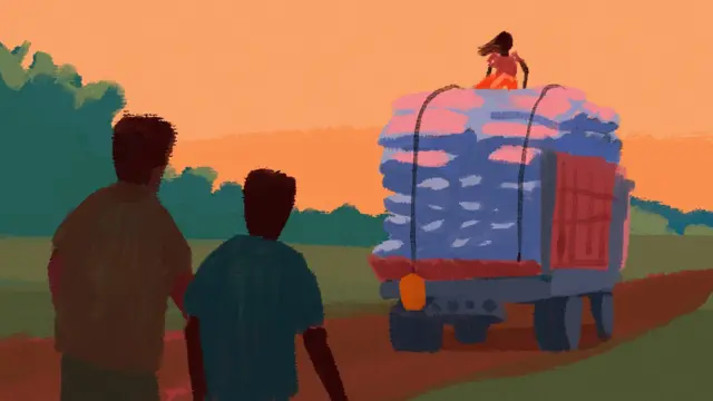 الهرب على شاحنة تحمل الفحم