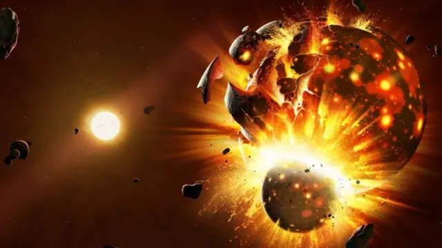 గ్రహాల పుట్టుకపై శాస్త్రవేత్తల సిద్ధాంతం ఆధారంగా రూపొందించిన ఊహా చిత్రం