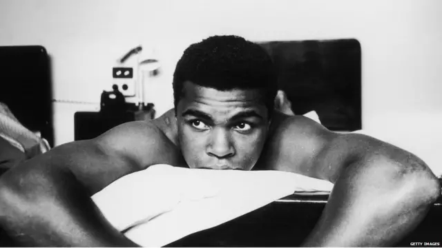 Muhammad Ali, an American professional boxer and activist