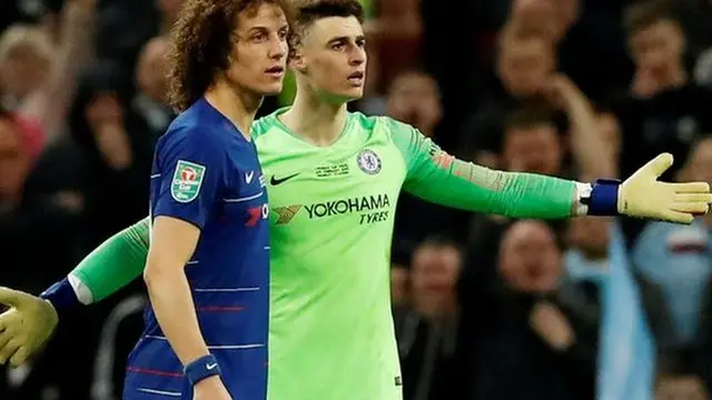 David Luiz y Kepa Arrizabalaga