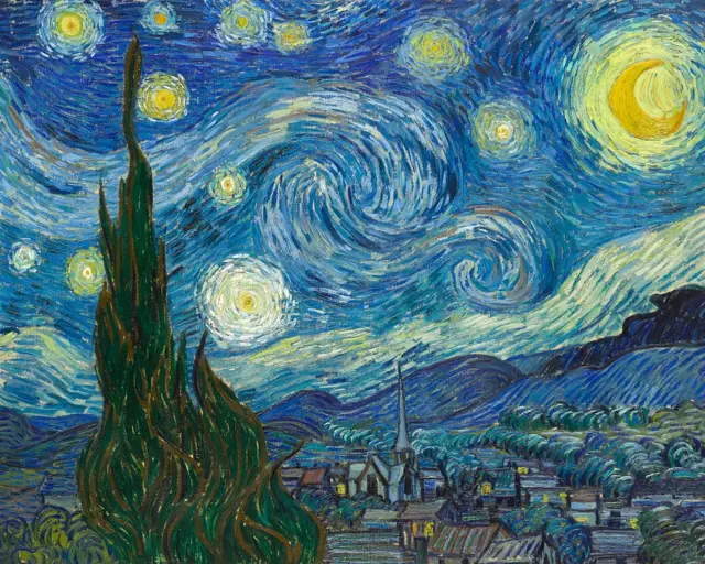 "Noite estrelada",brabet doubleVan Gogh